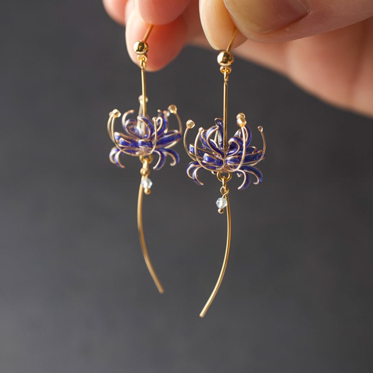 Lily in the Wind | spider lily earrings