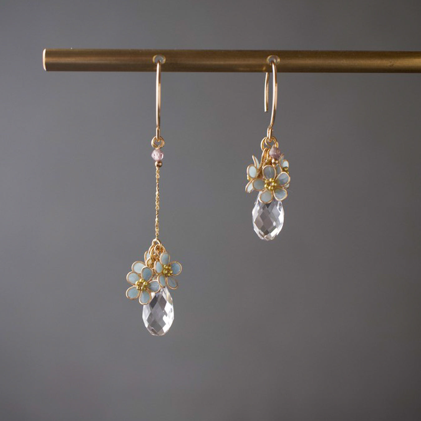 Forget-Me-Not with Crystal Drop | 14kgf