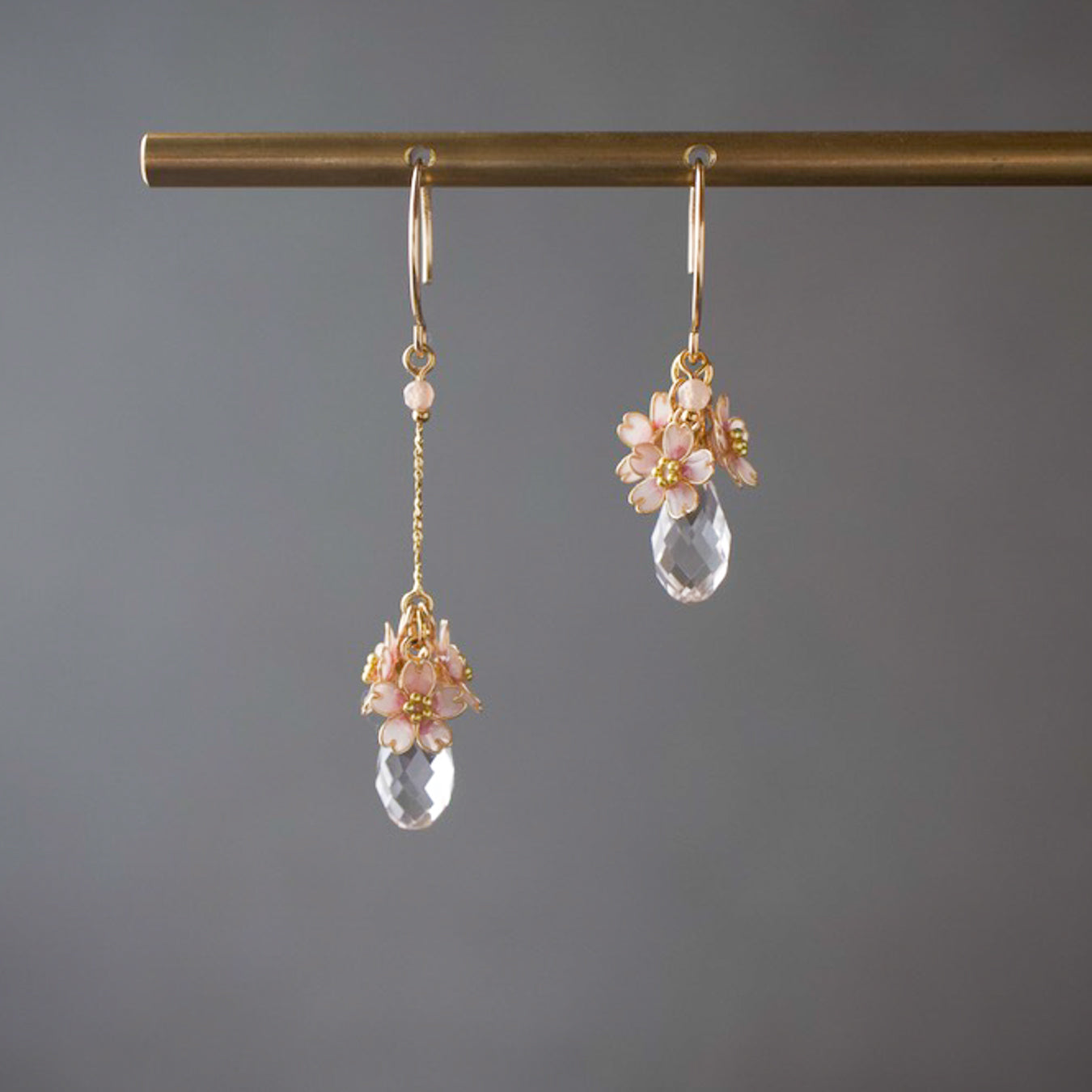Cherry Blossom  with Crystal Drop | 14kgf