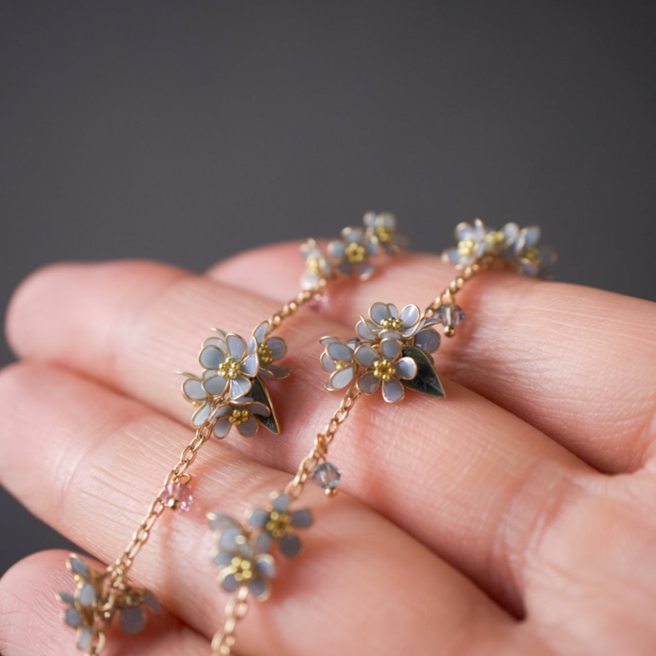Scattered Little Forget-Me-Not | Flower Necklace