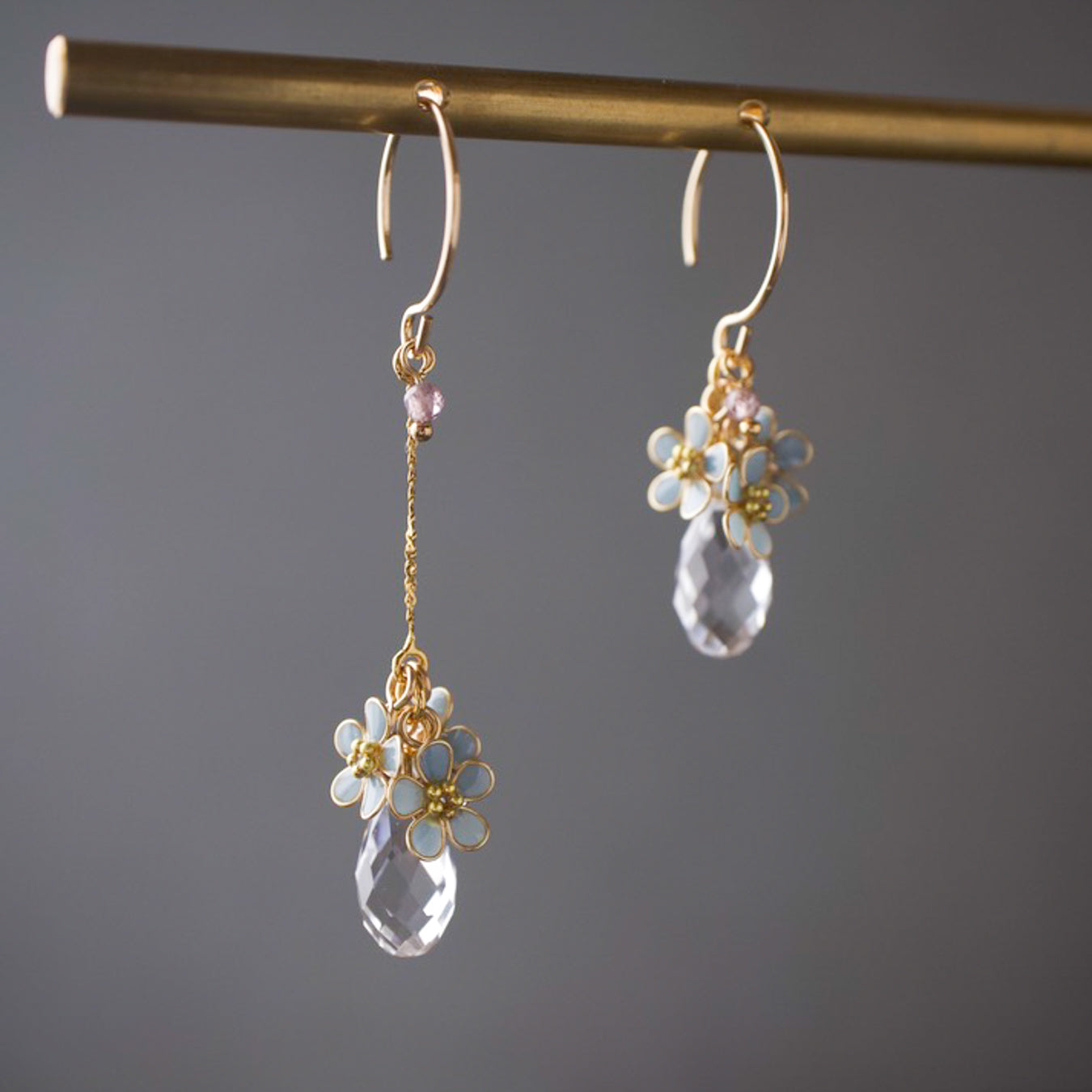 Forget-Me-Not with Crystal Drop | 14kgf