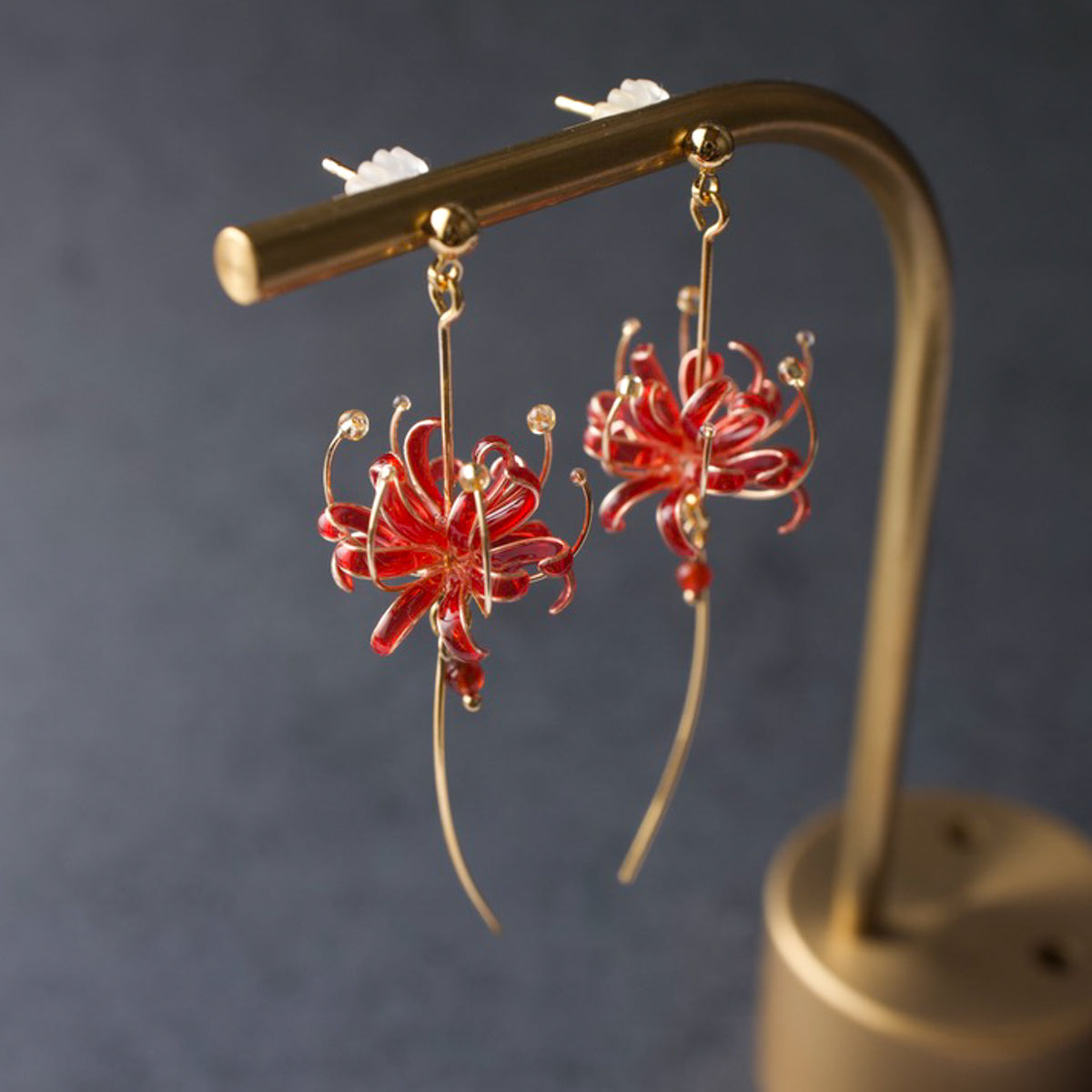 Lily in the Wind | spider lily earrings