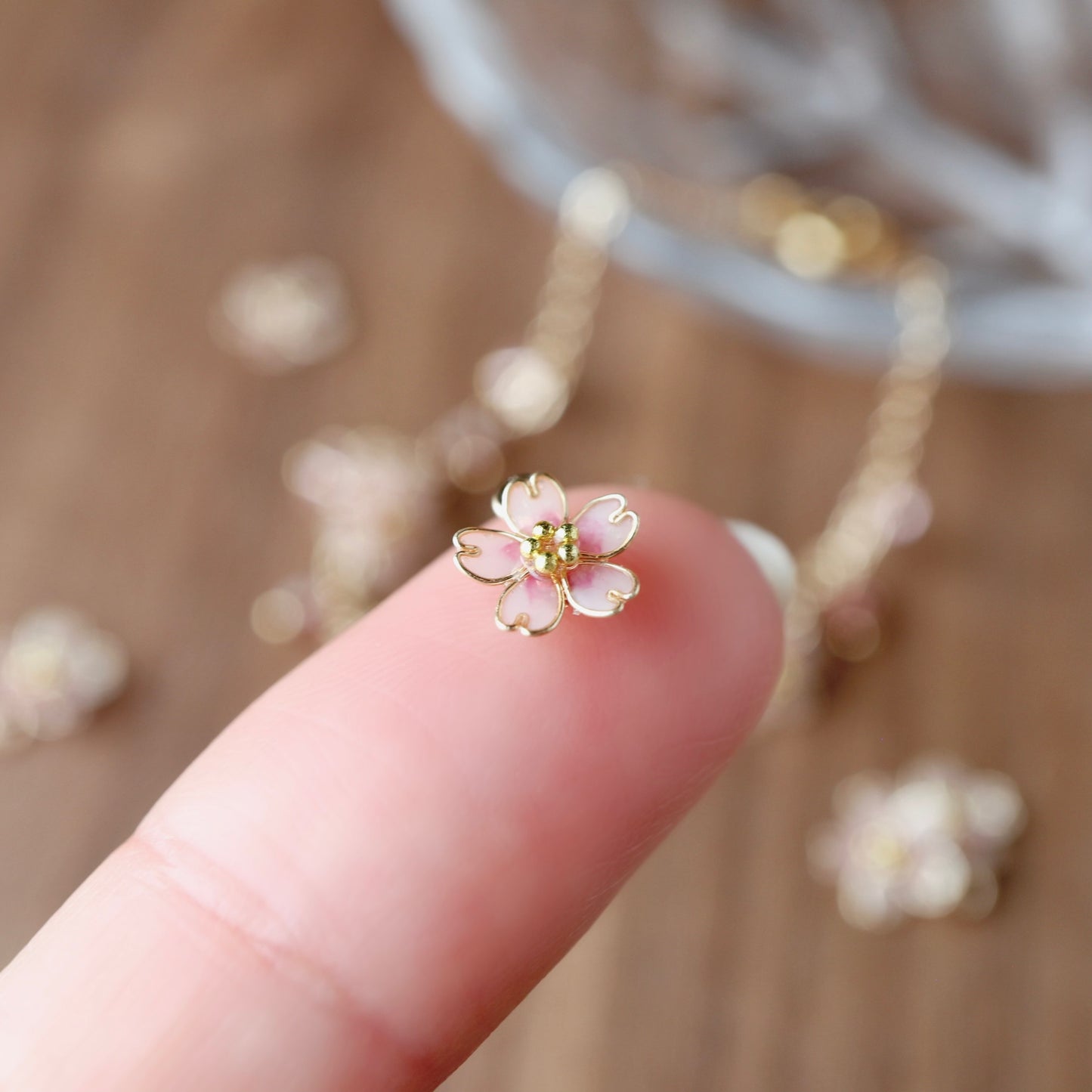 Scattered Little Cherry Blossoms | Flower Bracelet