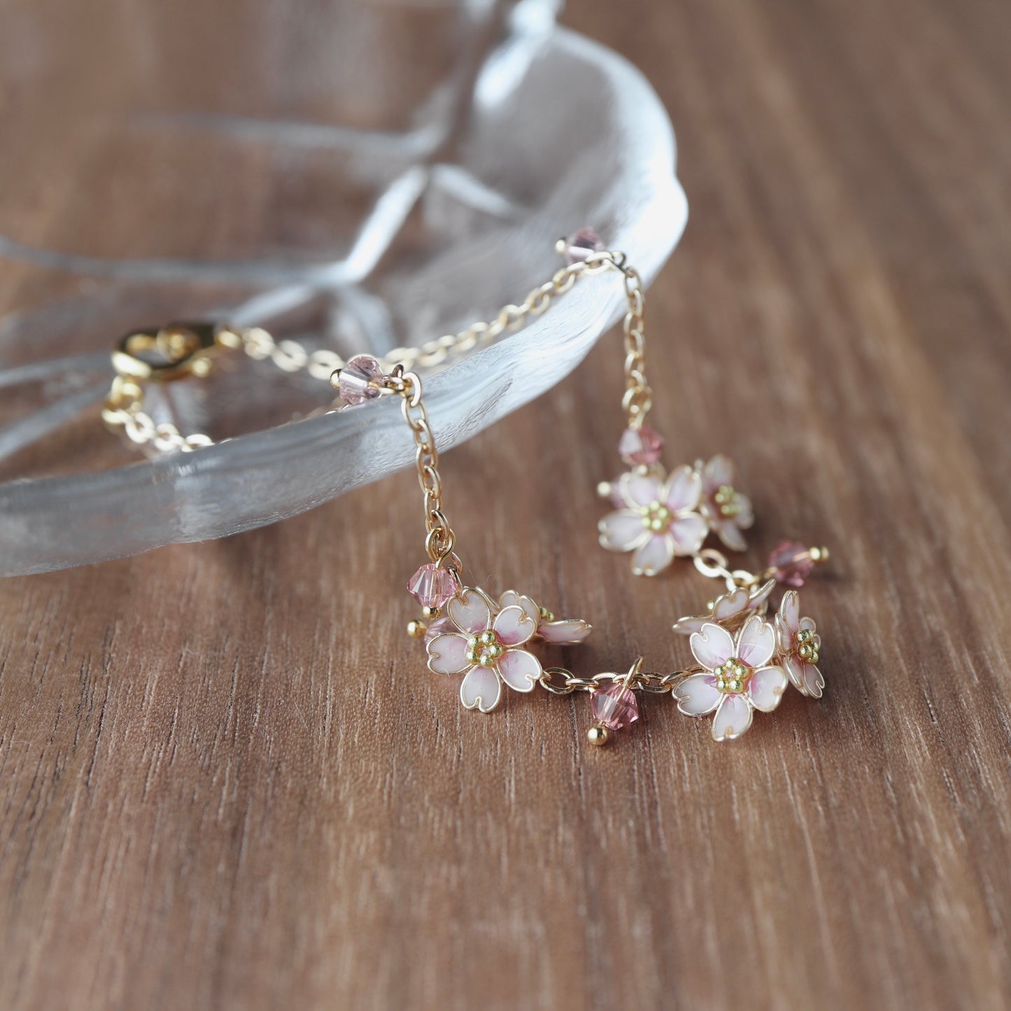 Scattered Little Cherry Blossoms | Flower Bracelet