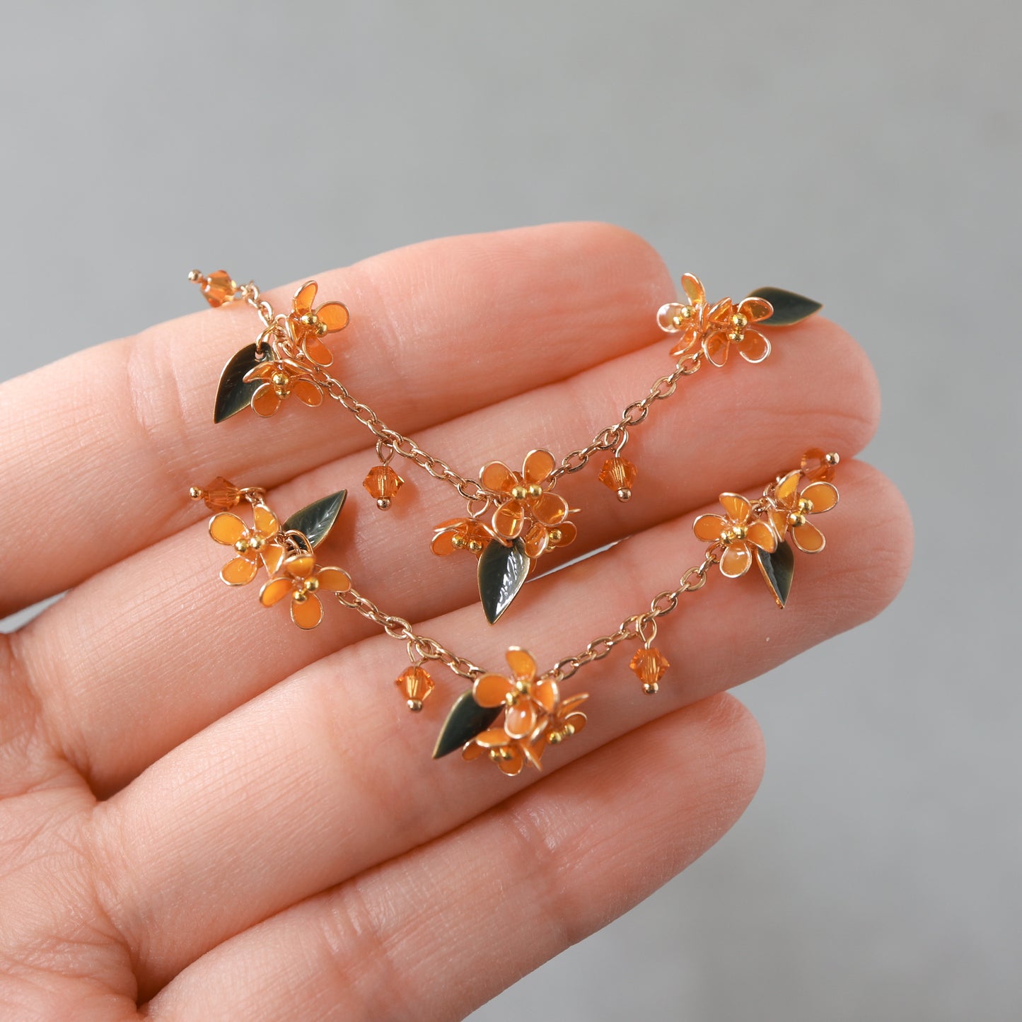 Scattering Blossoms of Osmanthus | Flower Bracelet