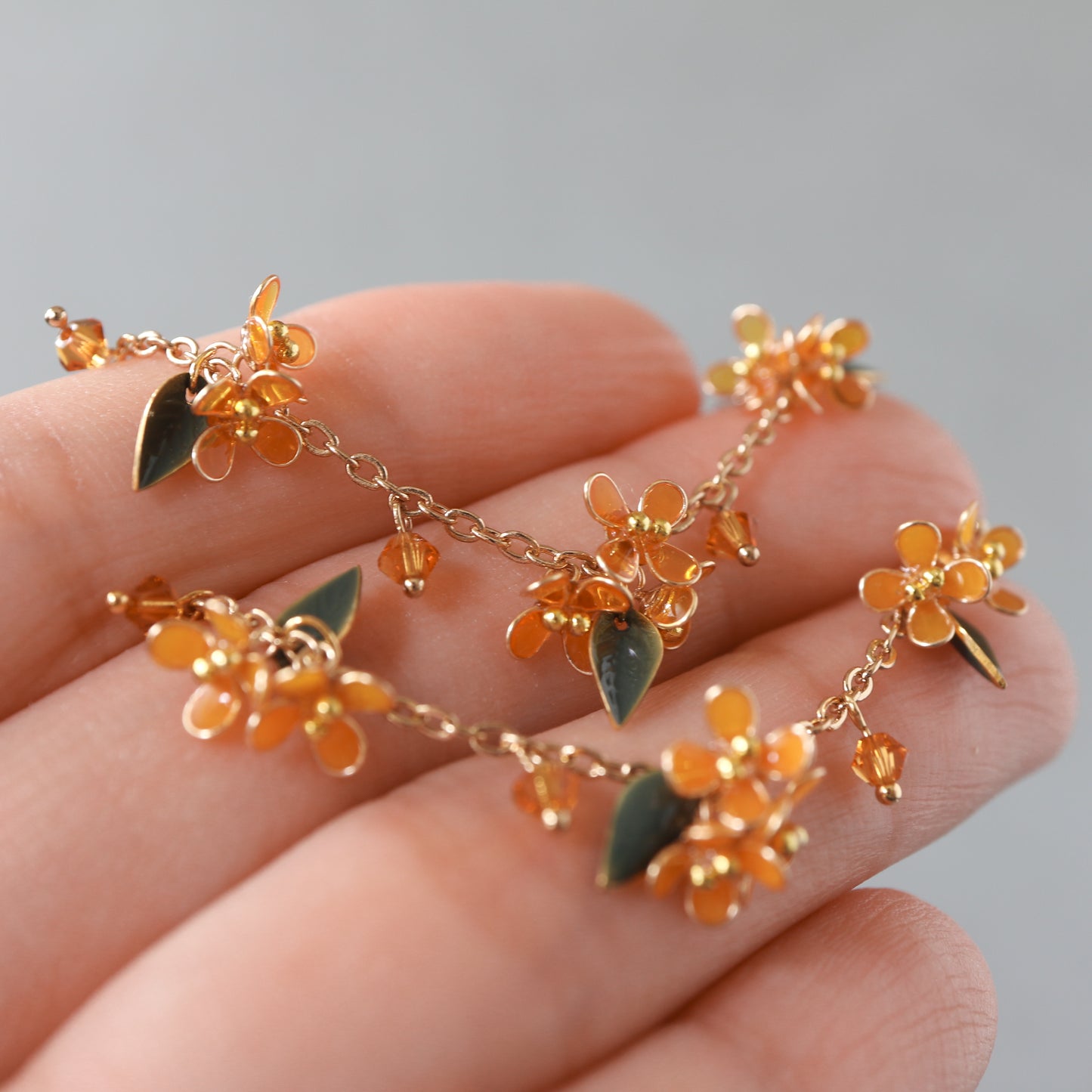 Scattering Blossoms of Osmanthus | Flower Bracelet