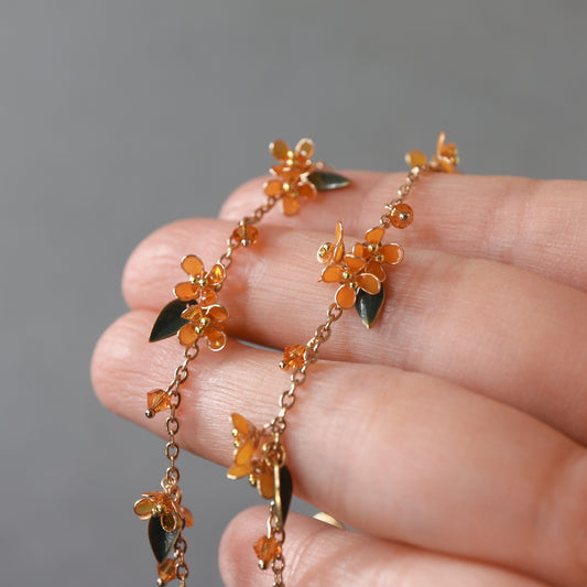 Scattering Blossoms of Osmanthus | Flower Bracelet