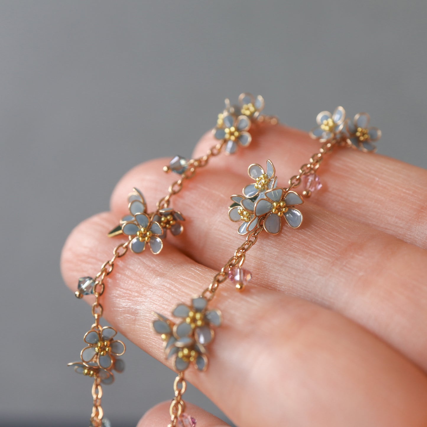 Scattered Little Forget-Me-Not | Flower Bracelet
