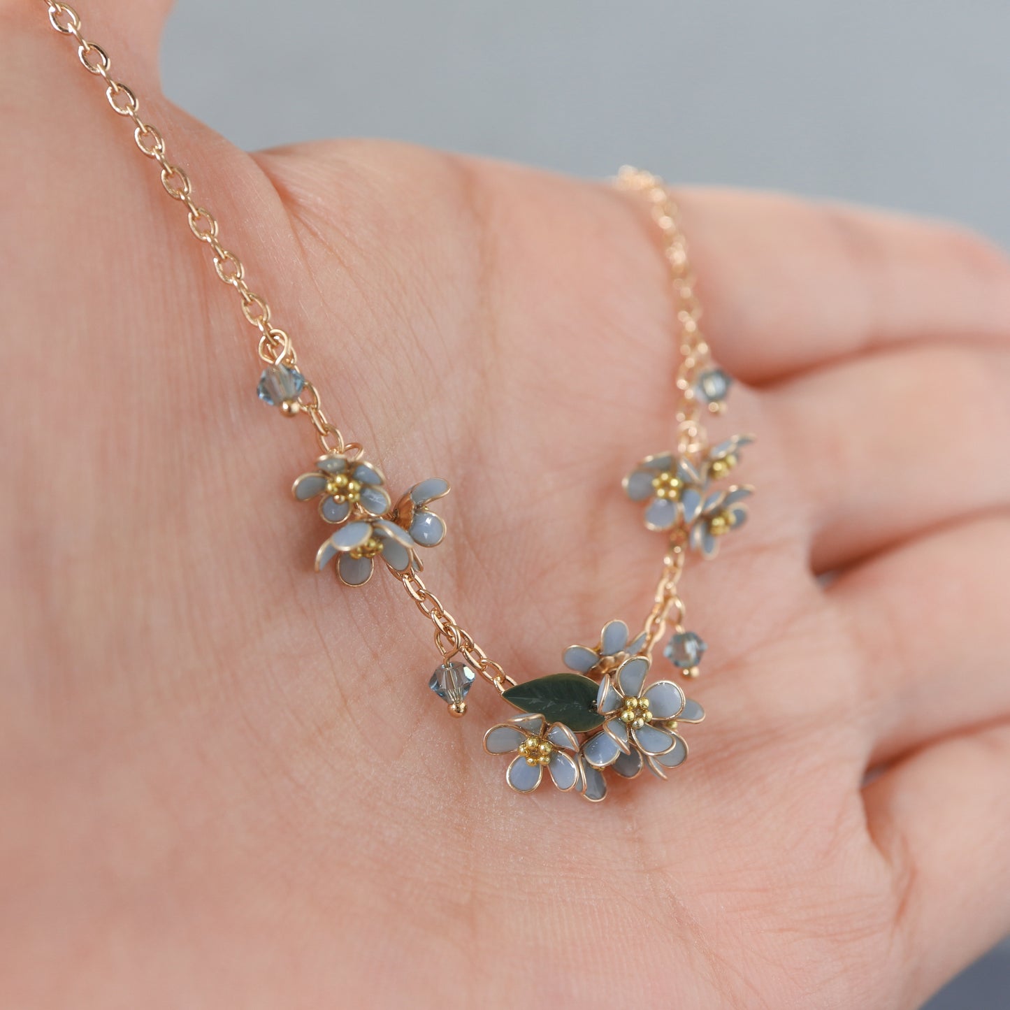 Scattered Little Forget-Me-Not | Flower Necklace