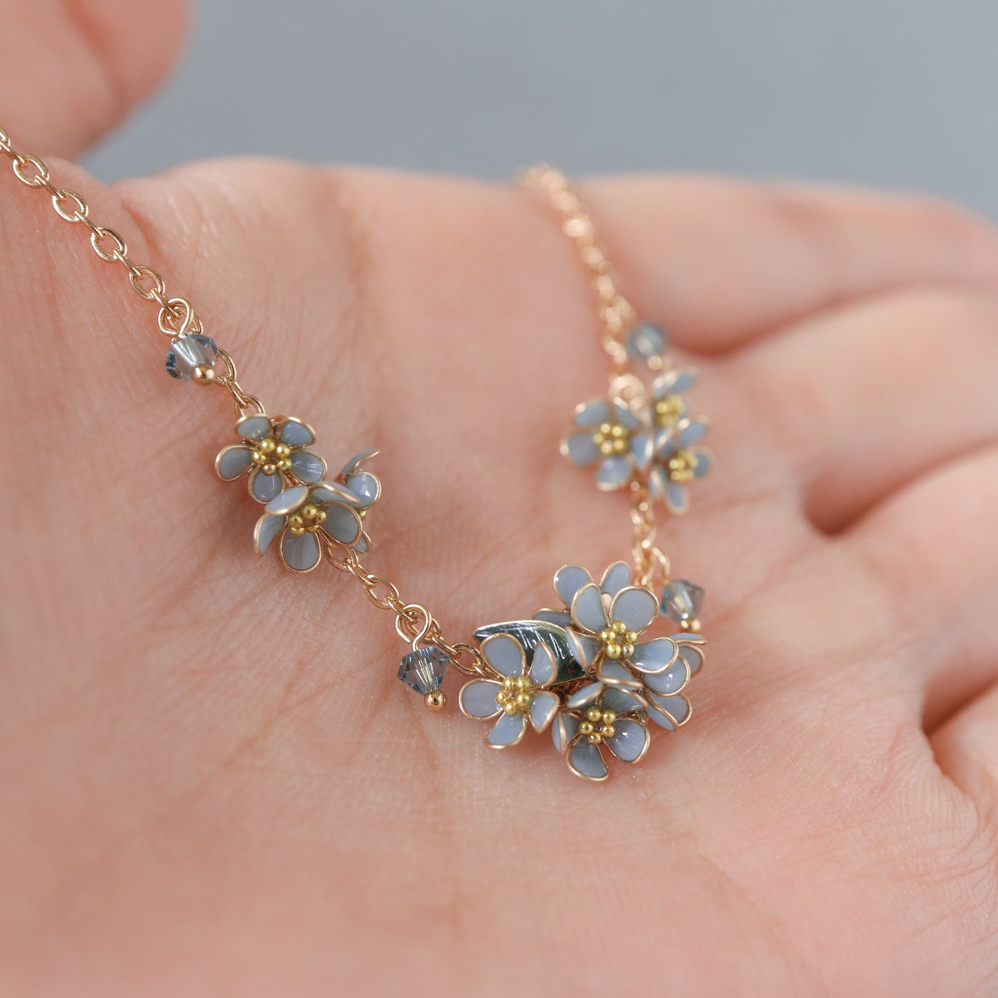 Scattered Little Forget-Me-Not | Flower Necklace
