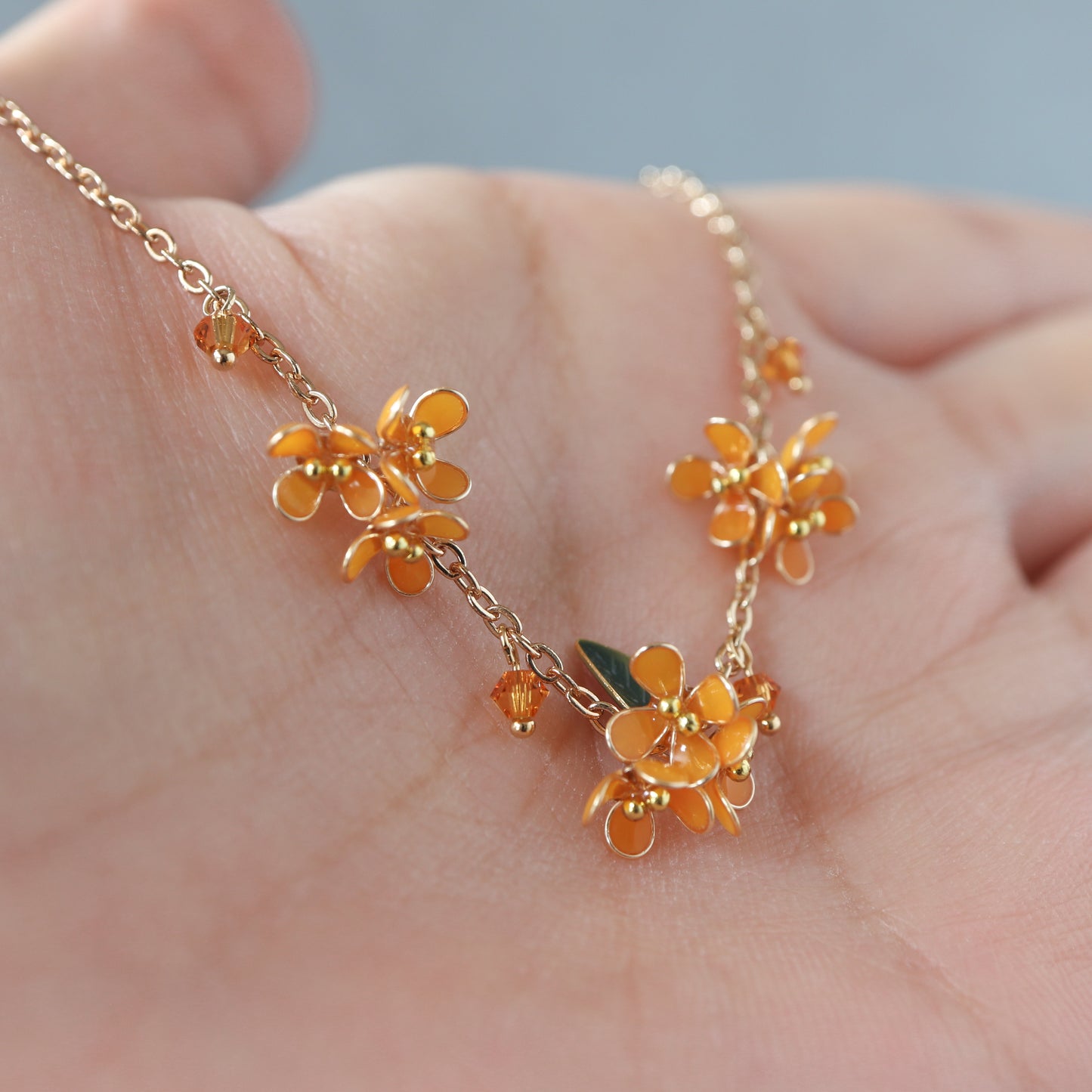 Scattering Blossoms of Osmanthus | Flower Necklace