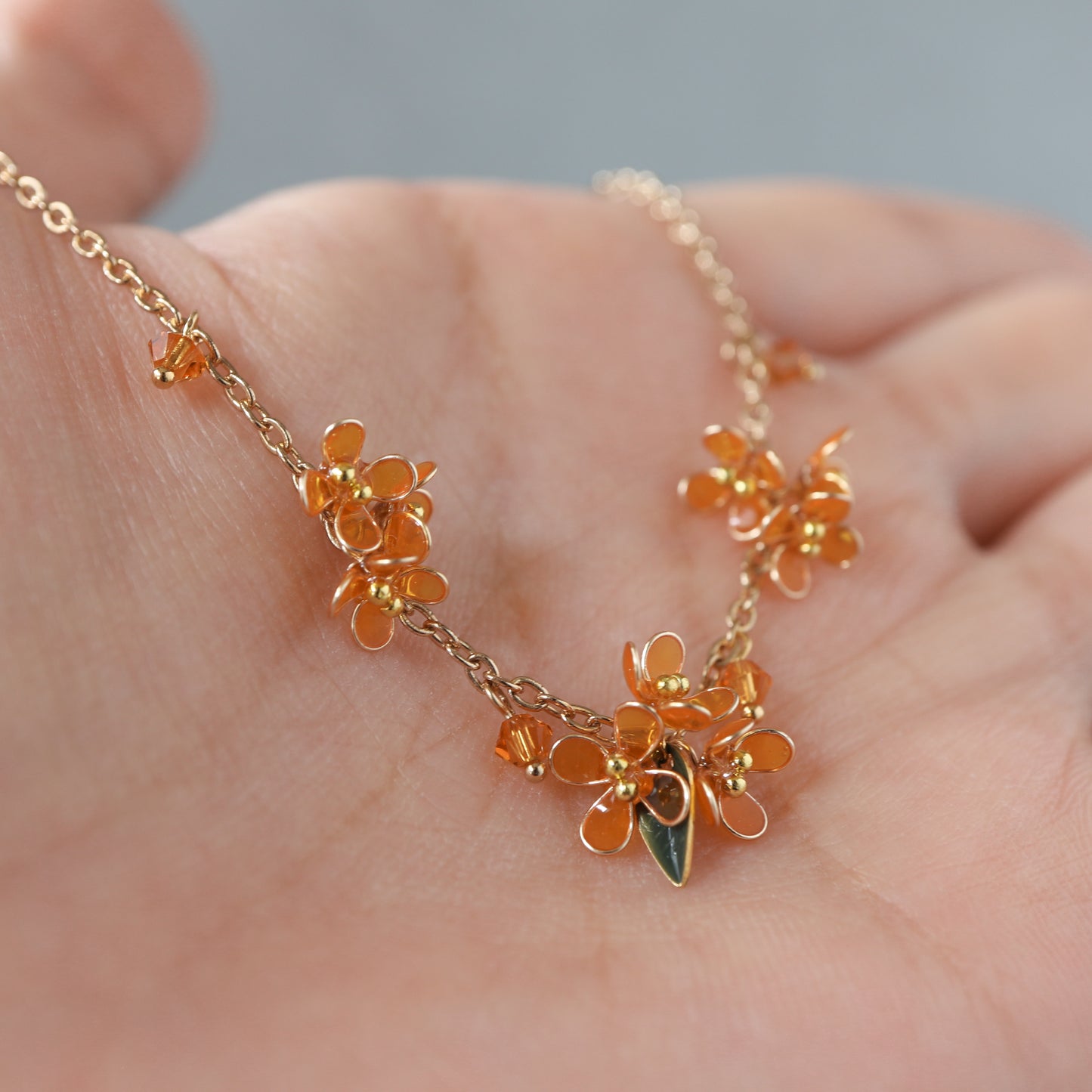 Scattering Blossoms of Osmanthus | Flower Necklace